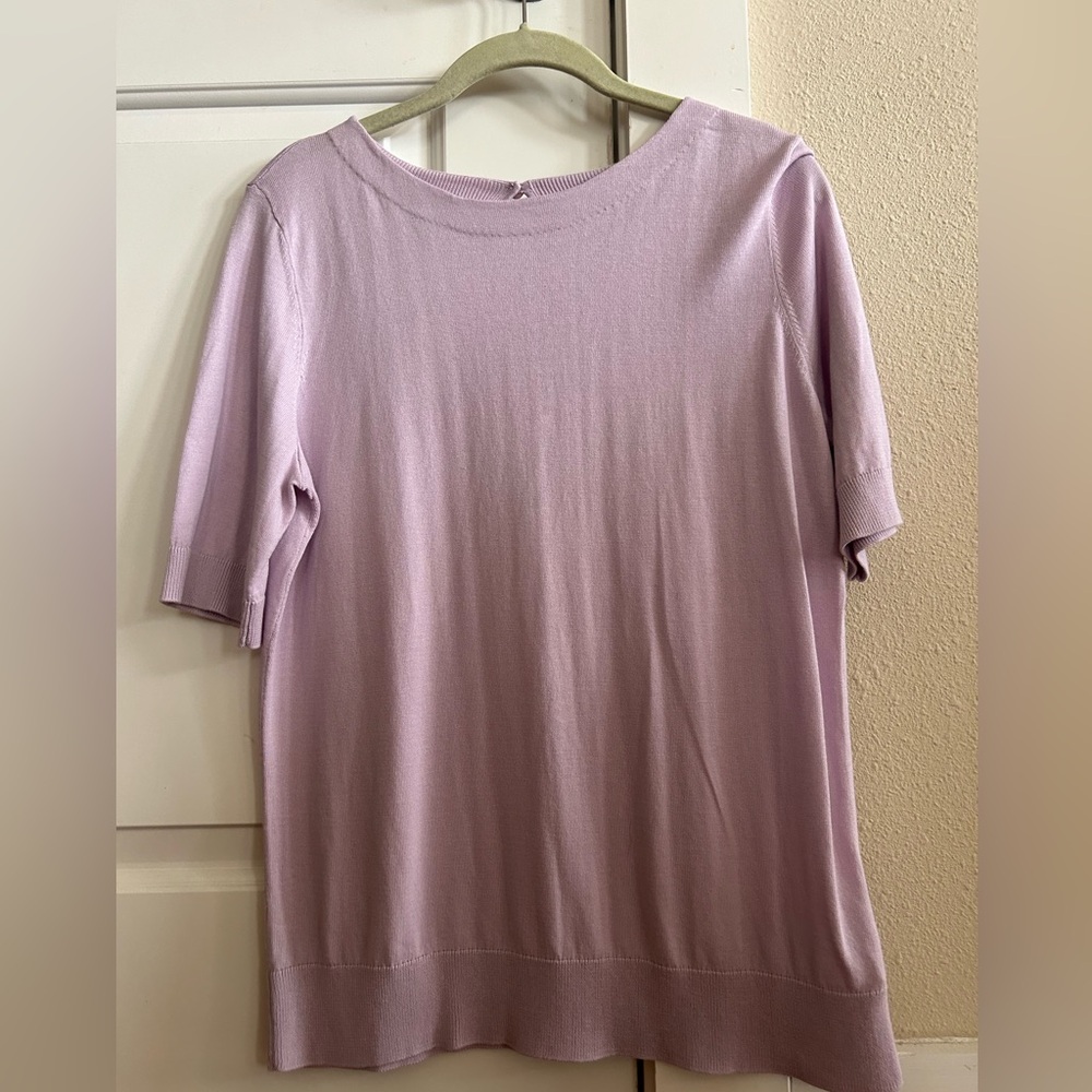Lavender short sleeve sweater